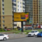 Охтинская аллея баннеры на трассе