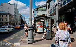 Новослободская ул  16 - ост. «м. «Менделеевская», из центра, поз.1 (роллер)