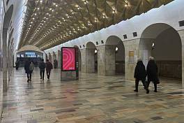 Москва, метро Авиамоторная, платформа, центр